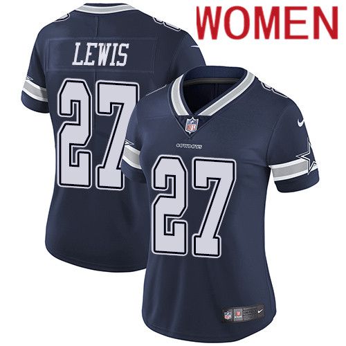 Women Dallas Cowboys 27 Jourdan Lewis Nike Navy Vapor Limited NFL Jersey